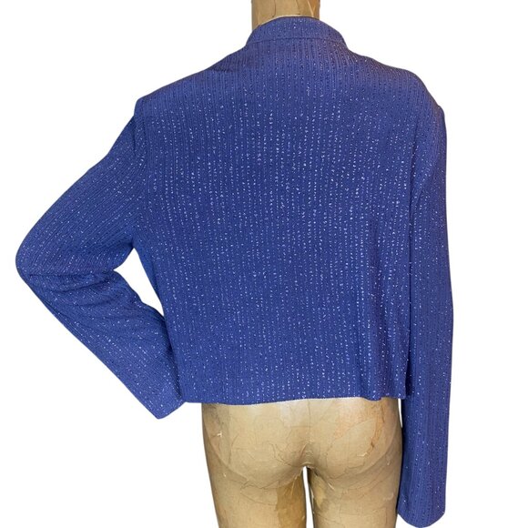 Alex Evenings Dressy Sparkle/Shimmer Statement Jacket Sz 18 Purple #222P - Picture 6 of 9